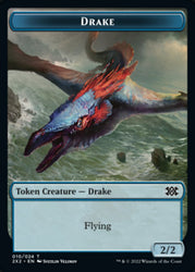 Drake // Aven Initiate Double-Sided Token [Double Masters 2022 Tokens]