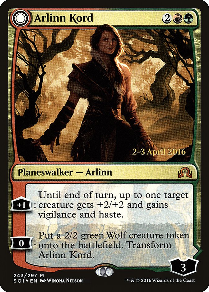 Arlinn Kord // Arlinn, Embraced by the Moon [Shadows over Innistrad Prerelease Promos]