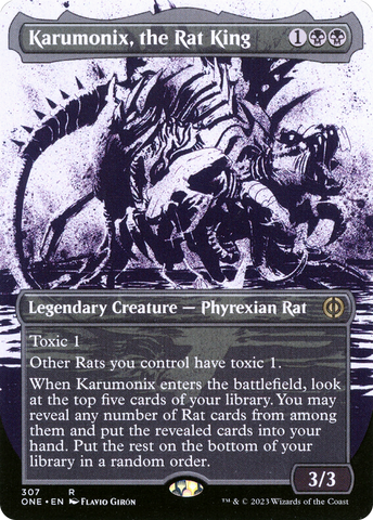 Karumonix, the Rat King (Borderless Ichor) [Phyrexia: All Will Be One]