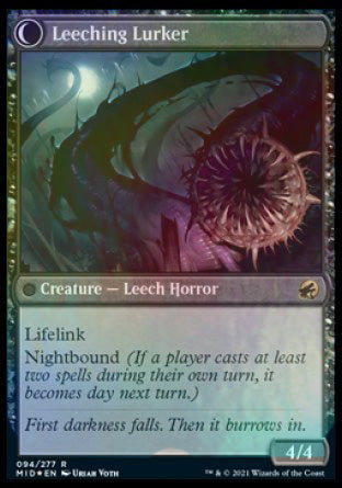 Curse of Leeches // Leeching Lurker [Innistrad: Midnight Hunt Prerelease Promos]