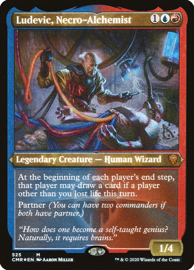 Ludevic, Necro-Alchemist (Etched) [Commander Legends]