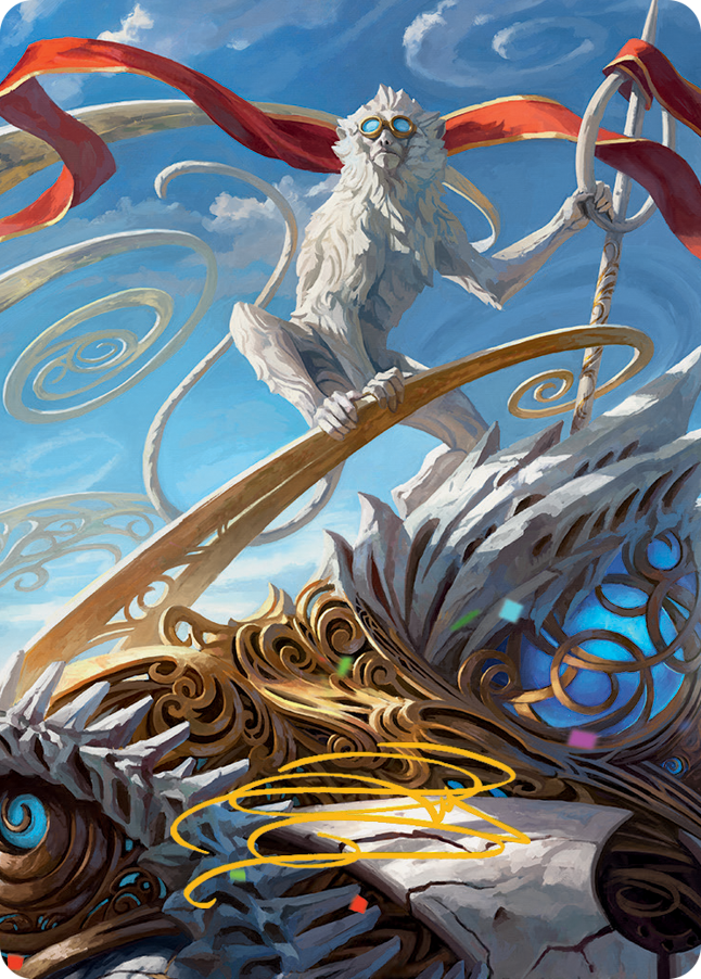 Ragavan, Nimble Pilferer Art Card (Gold-Stamped Signature) [March of the Machine Art Series]