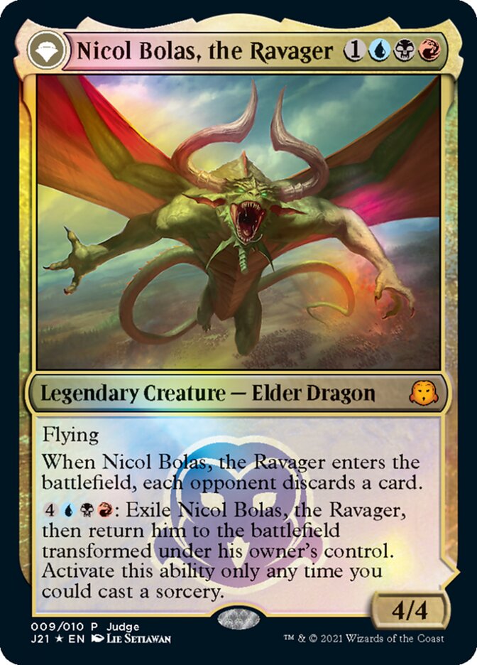 Nicol Bolas, the Ravager // Nicol Bolas, the Arisen [Judge Gift Cards 2021]