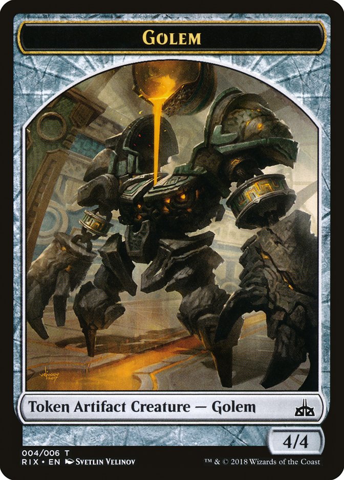 Golem Token [Rivals of Ixalan Tokens]