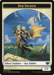 Kor Soldier // Pegasus Double-Sided Token [Commander 2014 Tokens]