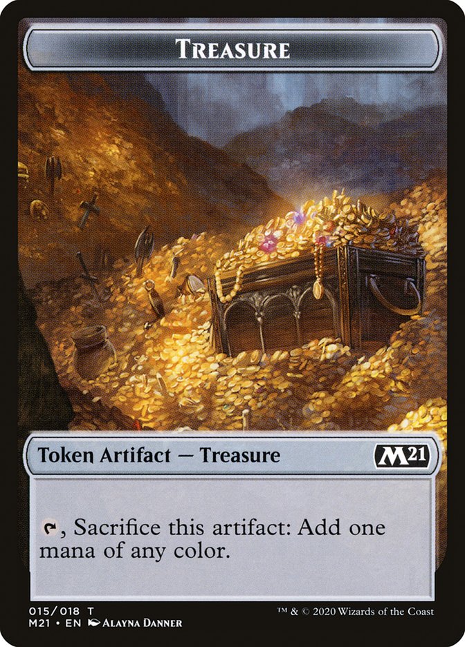 Soldier // Treasure Double-Sided Token [Core Set 2021 Tokens]