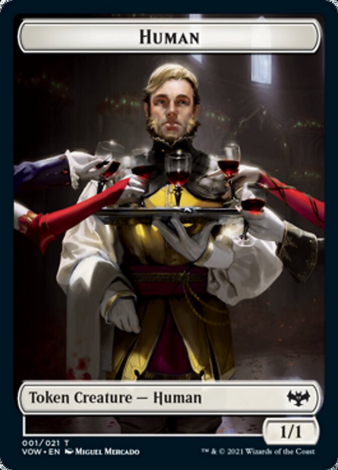 Human (001) // Boar Double-Sided Token [Innistrad: Crimson Vow Tokens]