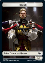 Human (001) // Vampire (016) Double-Sided Token [Innistrad: Crimson Vow Tokens]