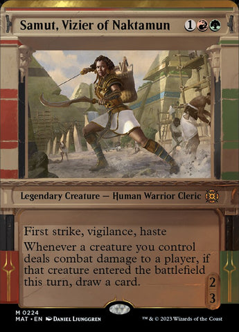 Samut, Vizier of Naktamun (Showcase Halo Foil) [March of the Machine: The Aftermath]